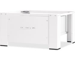 Wasmachine Verhoger Met Opberglade Wasmachine opbouwmeubel Wasmachine Sokkel Universeel Wasmachine Verhoger Wit 62.5 x 54.5 x 32.5 cm