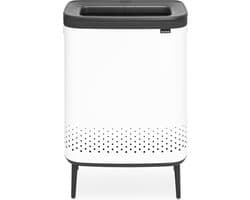 Brabantia Bo Hi Wasmand - met Deksel - 2 x 45 l - Wassorteerder - 2 Vakken - White — afbeelding 1