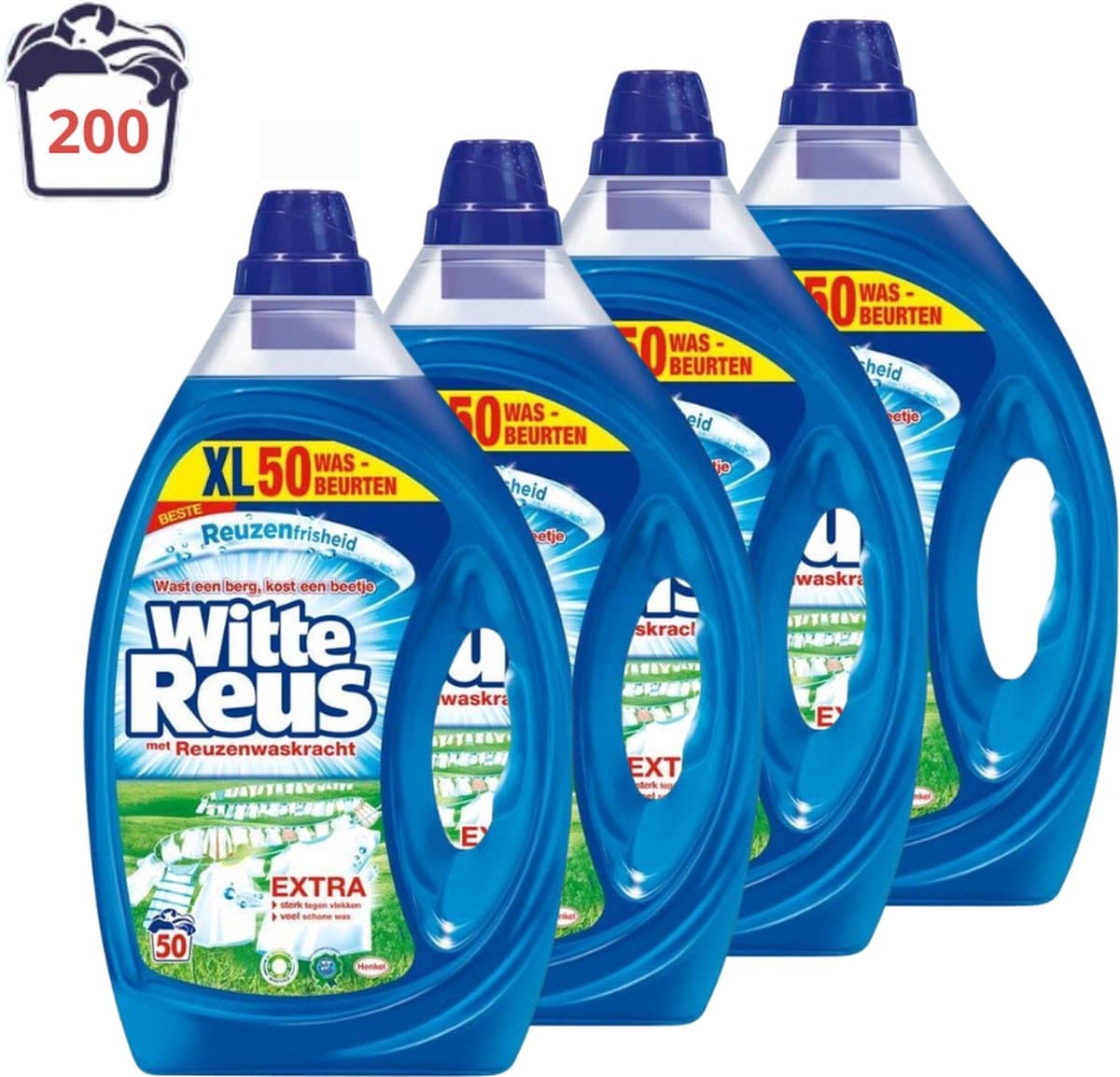 4x Witte Reus Vloeibaar Wasmiddel Witte Reus 2,5 liter — afbeelding 1