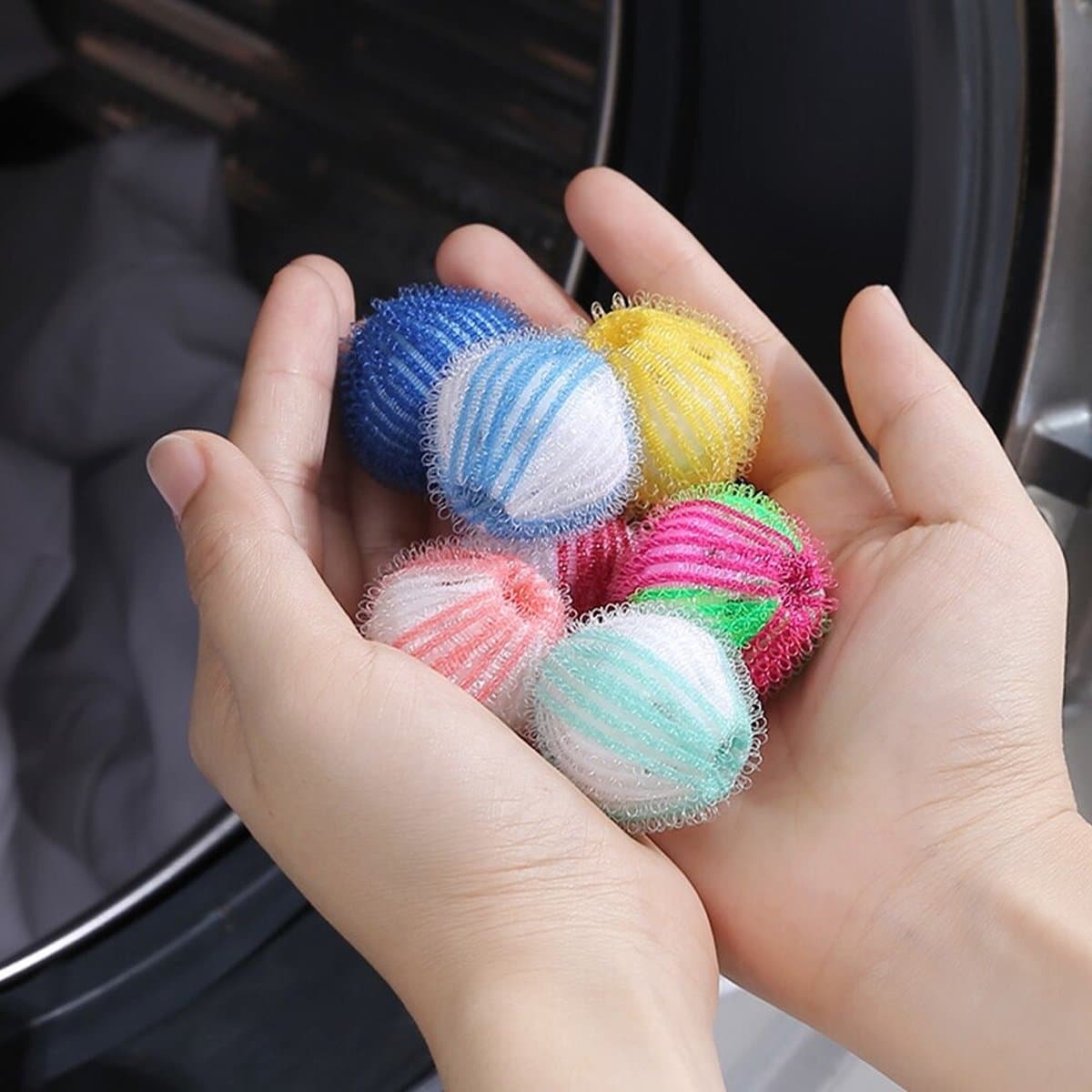 Narimano® -Lint Remover Wasballen - Herbruikbare Droger Wasballen voor Pet Hair Catcher - Wasmachine Lint Catcher - Pak van 6 — afbeelding 1