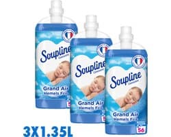 Soupline Hemels Fris Geconcentreerde Wasverzachter - 3 x 1.35L - 56 Wasbeurten Per Verpakking - Voor Langdurige Frisheid - Voordeelverpakking