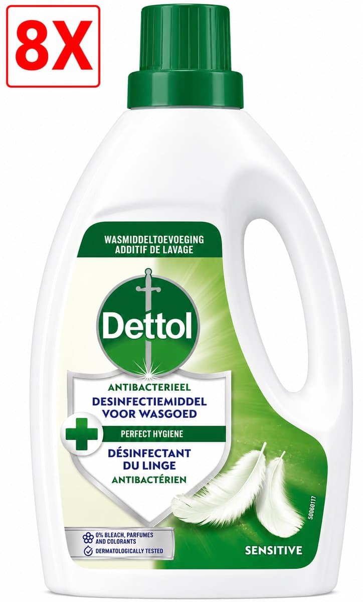 8 x Dettol - Toevoeging bij de was - Sensitive - 1,5L — afbeelding 1