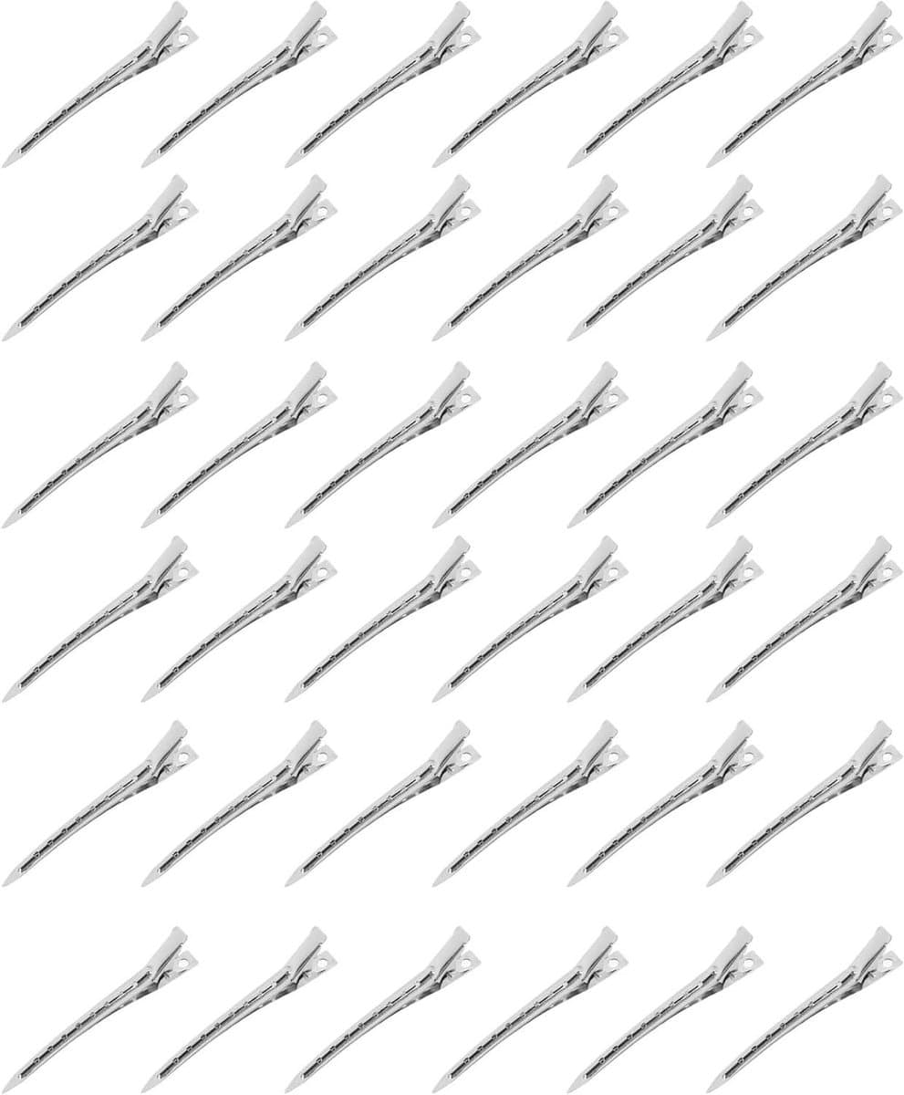 Metalen Haarspelden - Eendenbek Clips - Haar Stylen - Ergonomisch Ontwerp - 9 cm - Zilver — afbeelding 1