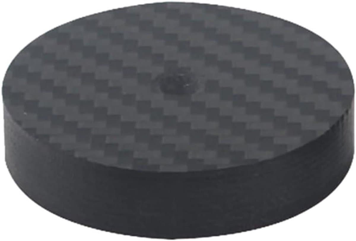 Luidspreker Isolatie - Demper Voetjes - Geluid Verbeteren - Carbon Fiber Materiaal - 40x10mm - Zwart — afbeelding 1