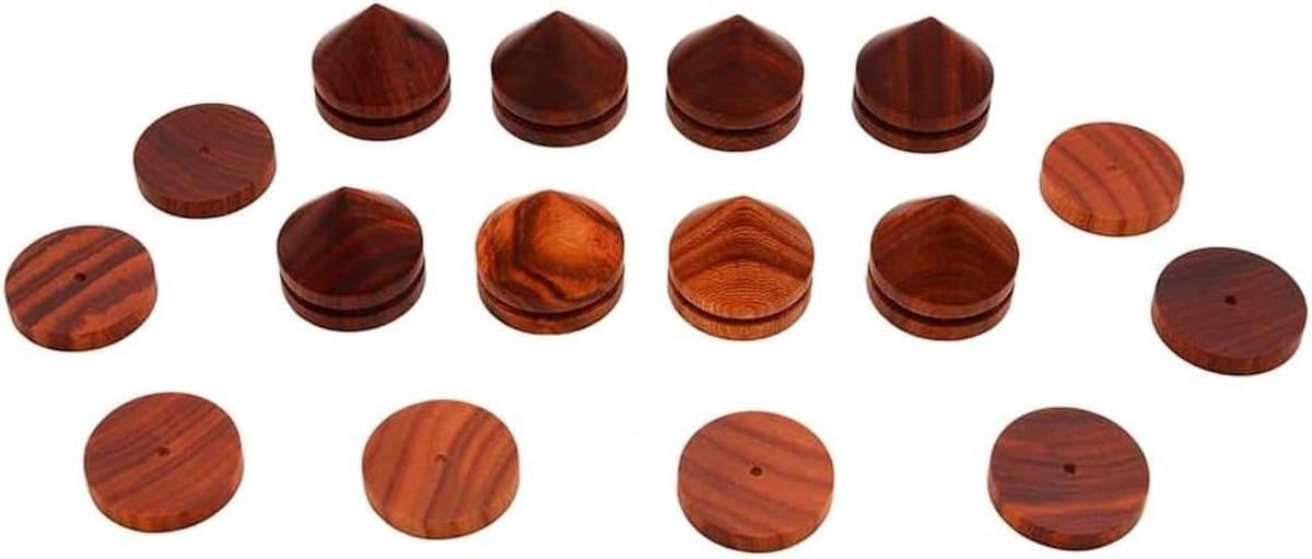 Speaker Isolatie Voeten - Demper Pads - Geluid Verbeteren - Set van 8 - 12x6x3 cm - Bruin — afbeelding 1