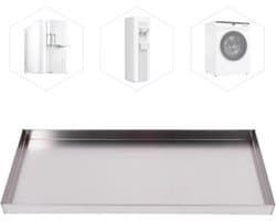 RVS Lekbak - Wasmachine Onderbak - Vloer Beschermen - Verhoogde Rand - 70x30x5cm - Zilverkleurig