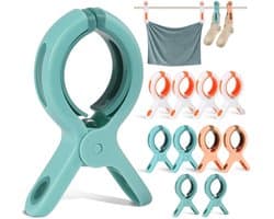 Solidchoice - Dailygoody - Strandhanddoekclips - Winddichte handdoekknijpers - Grote grip - Wit, Roze, Groen - Antislip clips - Voor strand en zwembad - 10 stu