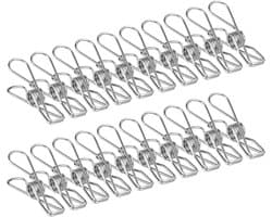 Roestvrijstalen Wasknijpers Set van 100 Stuks, 6cm Clips voor Kleding, Waslijn en Keukenaccessoires