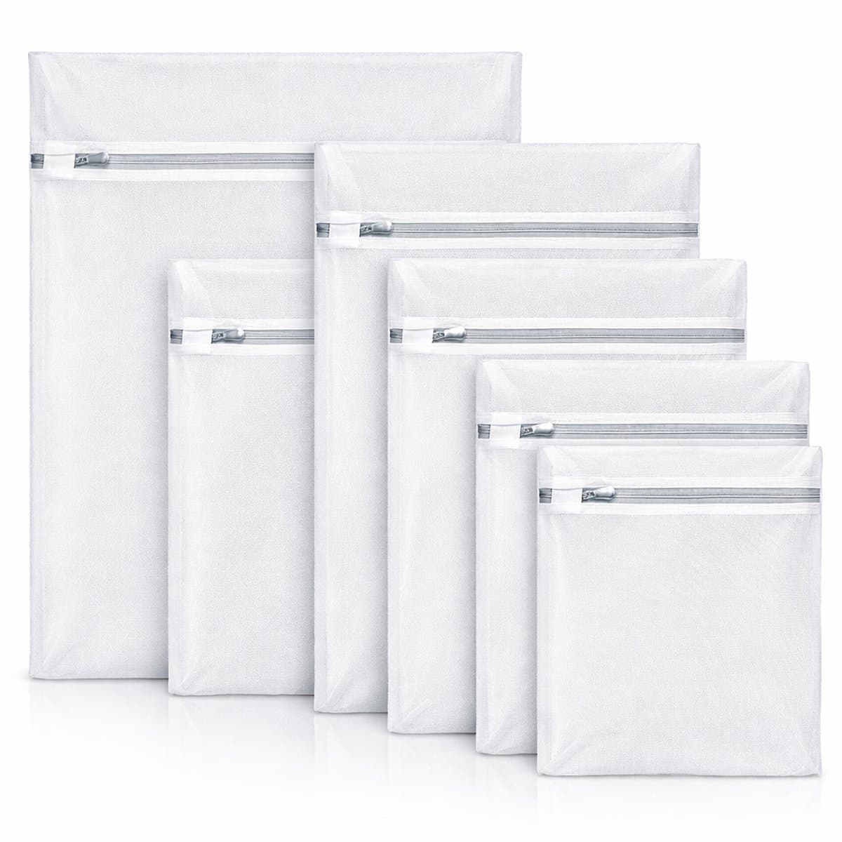 Waszakken Set Wasmachine – Beschermt Kleding – 6 Stuks Netzakken met Rits – Scheurvast Polyester – Voor Beha, Wasgoed en Delicate Kleding – Wasnet, Waszak Set, Laundry Bags — afbeelding 1