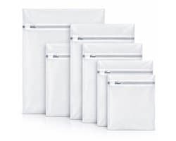 Waszakken Set Wasmachine – Beschermt Kleding – 6 Stuks Netzakken met Rits – Scheurvast Polyester – Voor Beha, Wasgoed en Delicate Kleding – Wasnet, Waszak Set, Laundry Bags