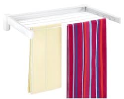 DnA® Wanddroogrek - Wanddroogrek Inklapbaar - Droogrek Muur - Wanddroogmolen - Wit - 37cm x 70cm x 11cm