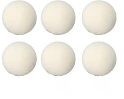 Cuhostki 6 Stuks Vilt Droogballen - Wit - 3Cm - Duurzaam Wasdroger Ballen — afbeelding 1