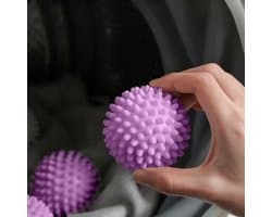Herbruikbare wasdrogerballen 6PCS Paars - Milieuvriendelijk alternatief voor wasverzachter. Verzacht en pluizig de was. Verwijdert kreukels — afbeelding 1