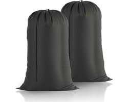Reiswaszakken Set van 2, 70 x 115 cm, Vouwbare Waszakken voor Kleding, Ideaal voor Camisas, Chaquetas en Jerséis (Zwart)