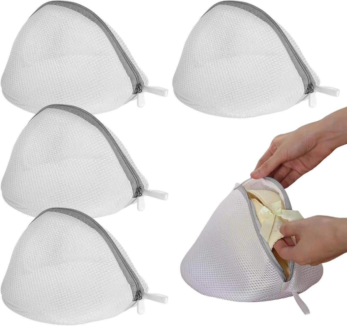 Set van 4 Wasnetten voor de Wasmachine - Herbruikbaar, Geschikt voor Bh's, Ondergoed en Kleding - Stevig en Duurzaam Wasaccessoire — afbeelding 1
