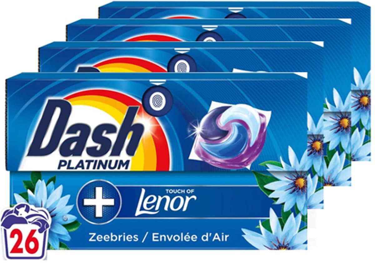 Dash Wasmiddelcapsules 4in1 Pods Zeebries - 4 x 26 stuks - Voordeelverpakking — afbeelding 1