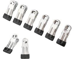 Wasknijpers roestvrij staal - Handdoek clips - Handdoeken vastzetten - Roestvrij staal materiaal - 30 stuks - Zwart
