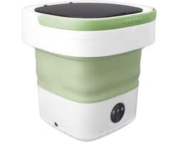 Quvo® Camping Wasmachine - Mini Wasmachine - Wasmachines - Opvouwbare Kleine Wasmachine en Droger - 7.5L - met Afvoer - Groen - 30cm x 30cm x 33cm — afbeelding 1