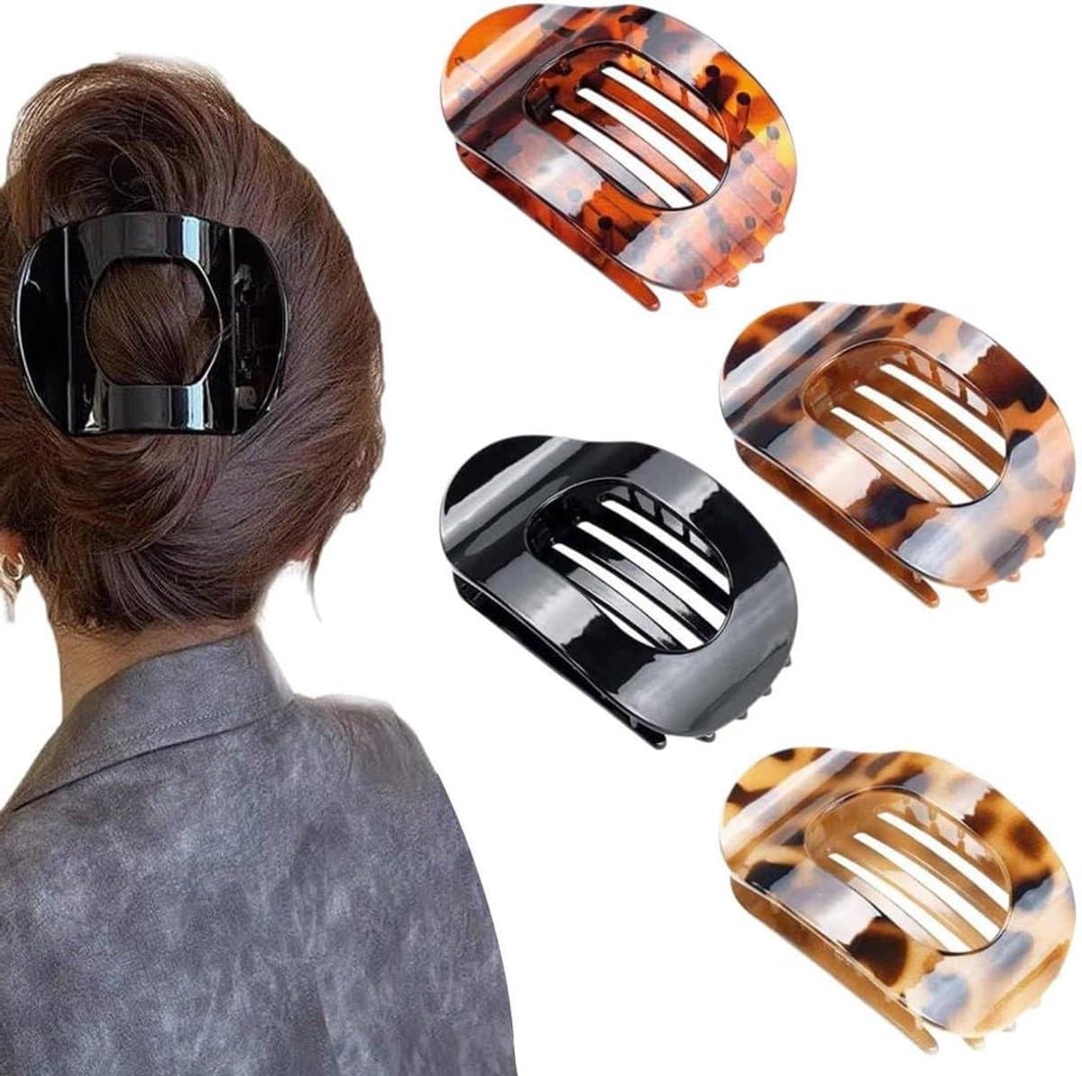 Haarspelden Set - Haarklemmen Klauwen - Dagelijks Haar Stylen - 18 Klauwen Antislip Grip - 10.5 cm Lengte - 4 Kleuren — afbeelding 1
