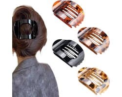 Haarspelden Set - Haarklemmen Klauwen - Dagelijks Haar Stylen - 18 Klauwen Antislip Grip - 10.5 cm Lengte - 4 Kleuren