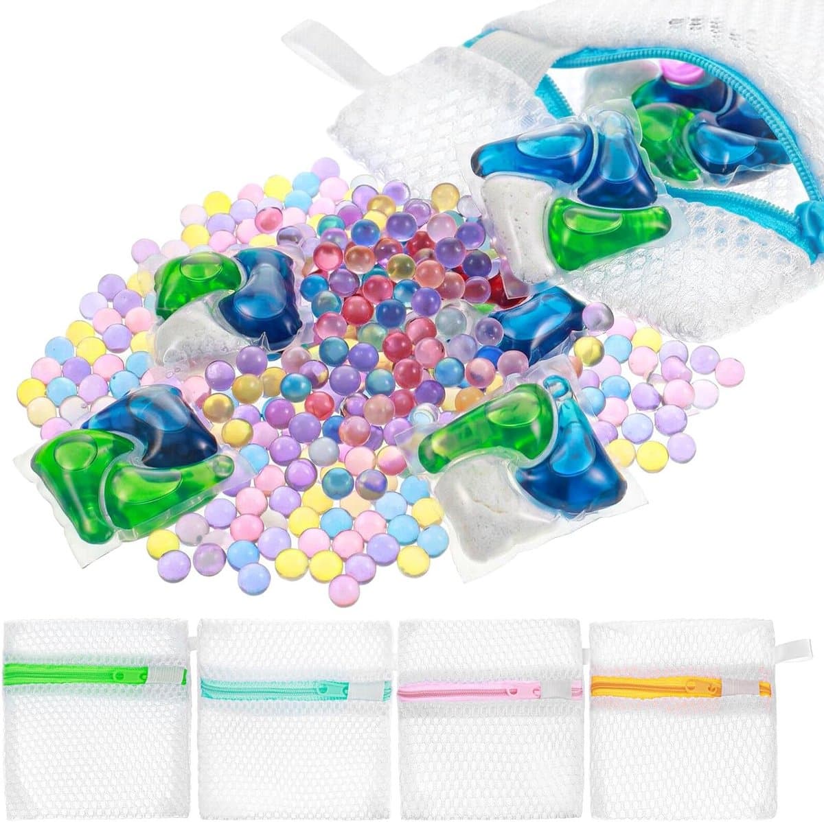 5 Stuks Kleine Mesh Waszakken, Duurzame Polyester Opbergzakken voor Geurkorrels, Reiswas Organizer en Bescherming voor Delicate Kleding — afbeelding 1
