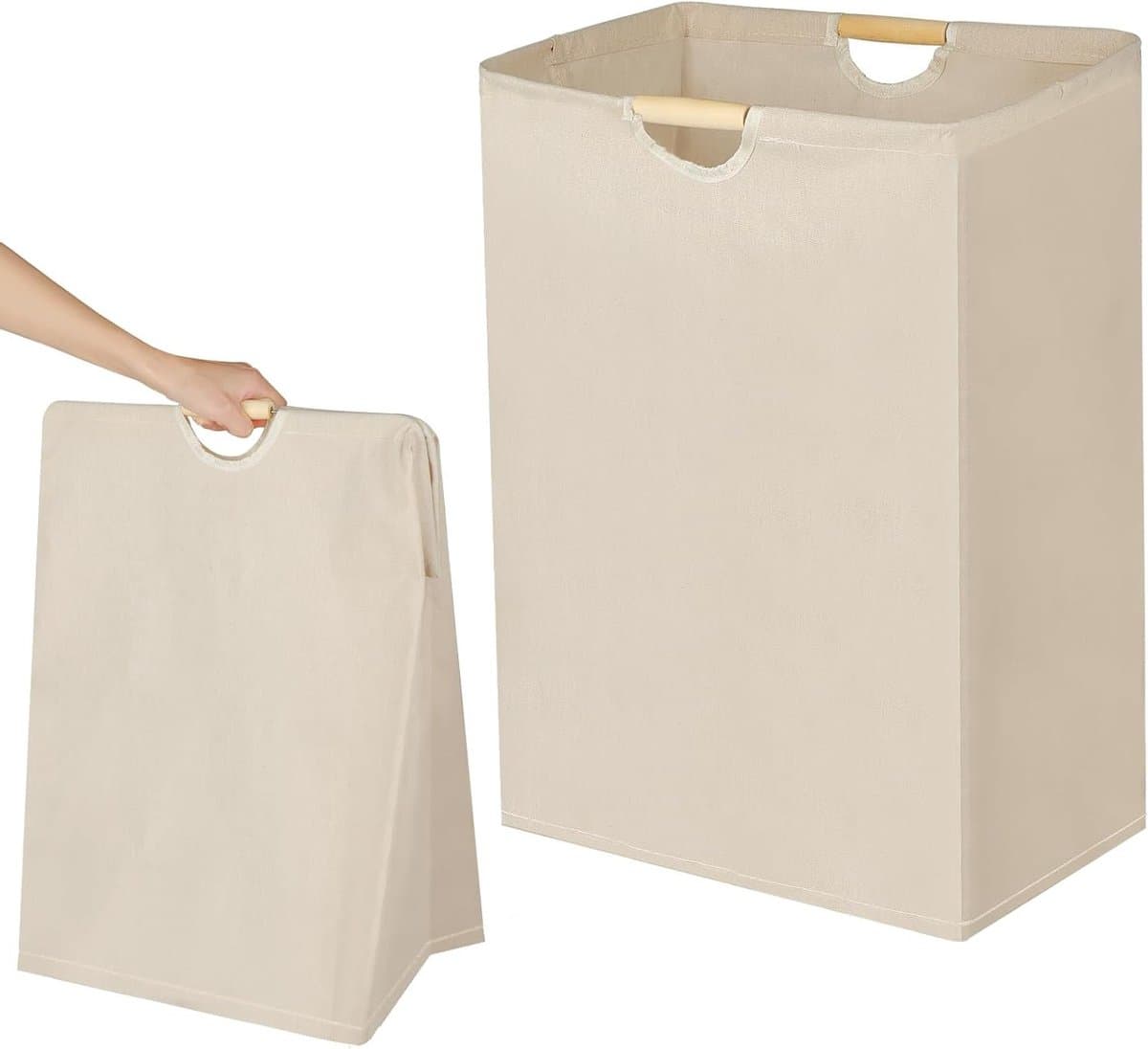 Vouwbare Wasmand van 60 Liter - Grote Wasverzamelaar, Opbergmand en Waszak, 40 x 53 x 27 cm, Perfect voor Thuisgebruik en Camping — afbeelding 1
