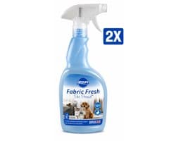 Airpure Textielverfrisser Pet Proud Huisdier 750 ml Spray - Set van 2 Flessen (1.5 L Totaal) - Geurneutralisator voor Beddengoed Gordijnen Kleding en Meubels - 100% Veganistisch en Dierproefvrij - Made in UK