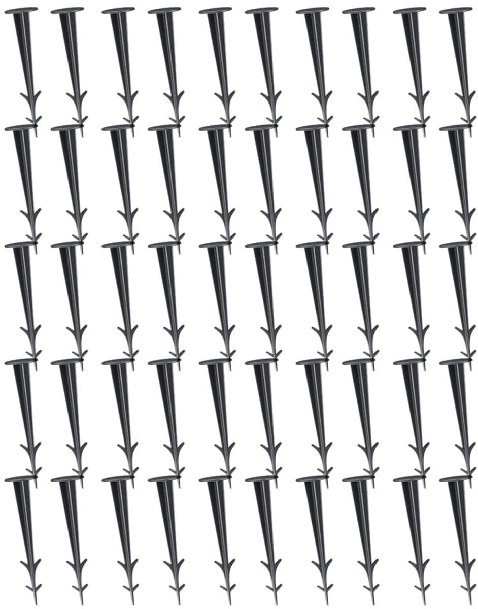 TOVBMUP Grondanker - Tuingrondpen - UV-bestendig - 12 cm - Kunststof - Zwart - 50 stuks — afbeelding 1