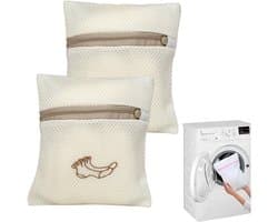 Waszakken voor de Wasmachine, Set van 2, Herbruikbare Netzakken 18 x 20 cm voor Delicate Was, BH's, Sokken en Schoenen
