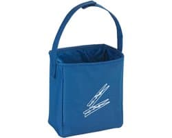 Wasknijperzak van Polyester - 17 x 19 x 10 cm - Blauw