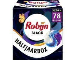 Robijn Wasmiddel - 3-in-1 Wascapsules - Black Velvet - 3 x 26 stuks - 78 Wasbeurten - Voordeelverpakking