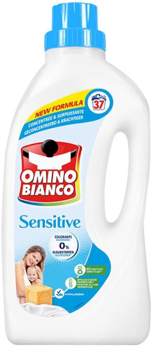 Omino Bianco Sensitive Vloeibaar Wasmiddel - 6 x 1.48 l (222 wasbeurten) — afbeelding 1