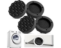 Anti Trillingsmat Wasmachine - en Wasdroger - Geluidsdempende Antislip Mat - Rubber Mat Trillingsdempers - Trillingsdempers wasmachine – Extra dik - Voetjes wasmachine & droger - Wasmachine demper – Anti trillings - vibratie - dempers pads – Antislip — afbeelding 1