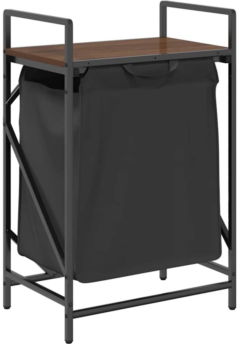 vidaXL - Wasmand - 1 - vak - met - plank - bruin - eikenkleurig — afbeelding 1