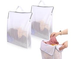 Waszak - 2 Stuks - Groot 40 × 50 CM - Waszakjes met Rits - Waszakken voor Wasgoed - Laundry Bag - Waszakje Lingerie - Wasnet - Waszak Wasmachine - Washing Bag - Waszakjes - Waszak Ondergoed - Waszakjes Groot - Wasnetten met Rits voor Wasgoe — afbeelding 1