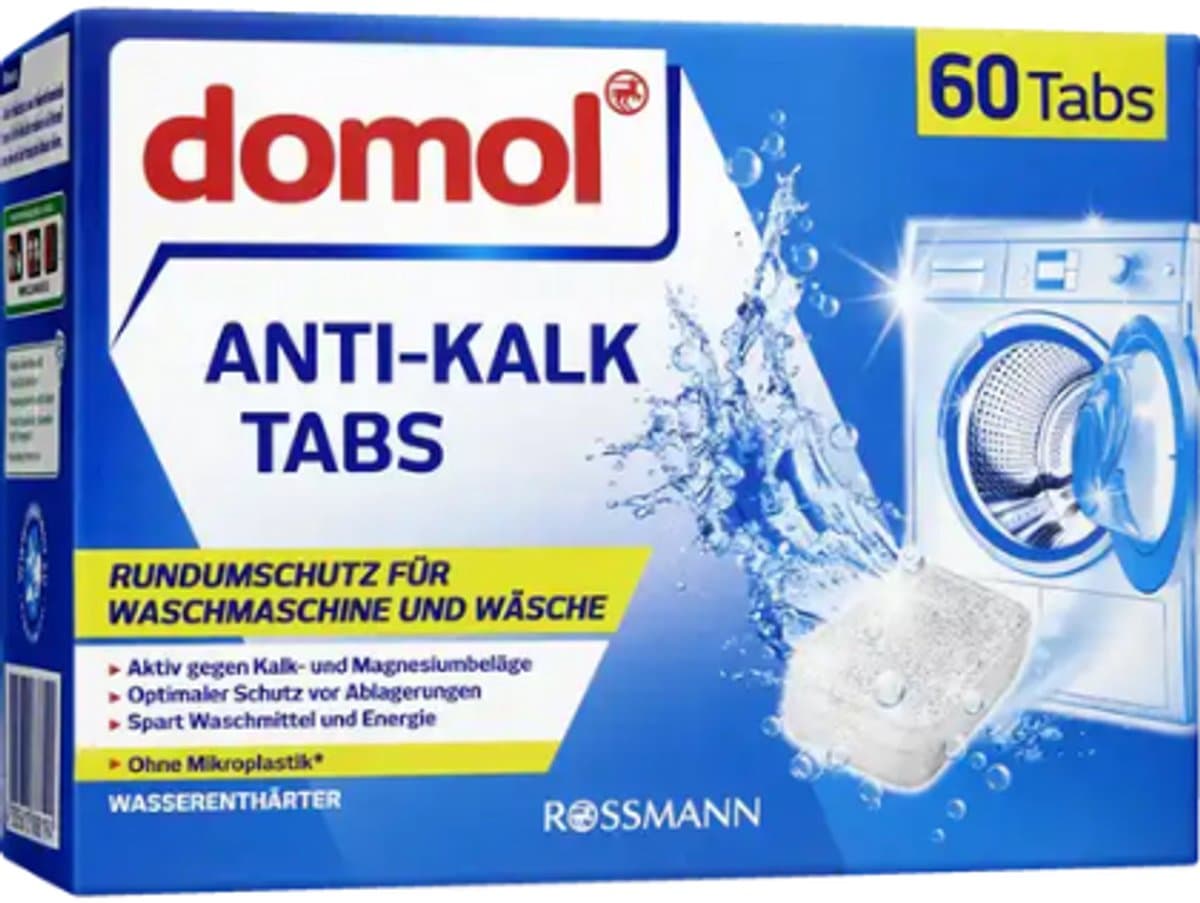 Domol Wasmachine Reiniger Tabs Anti-Kalking, 60 stuks — afbeelding 1
