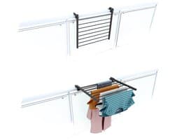 Foxydry Duo 62 cm balkon droogrek - antraciet - rechthoekige reling