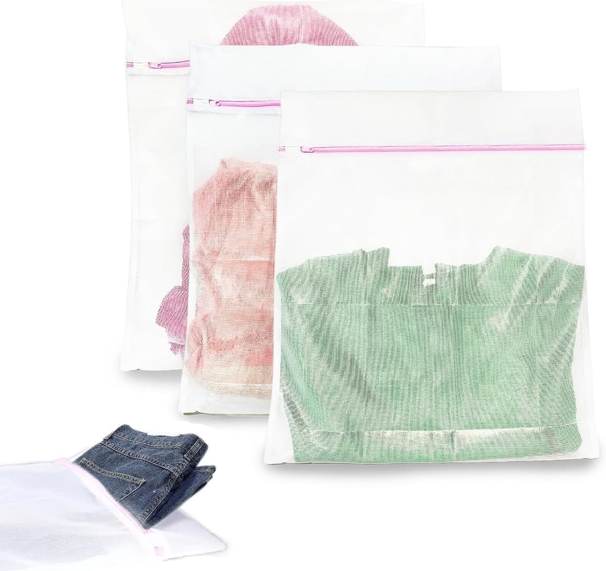 Waszakken voor de Wasmachine - Set van 3, Ideaal voor Kleding, Reizen en Bescherming van Wol en Katoen (40 x 50 cm) — afbeelding 1