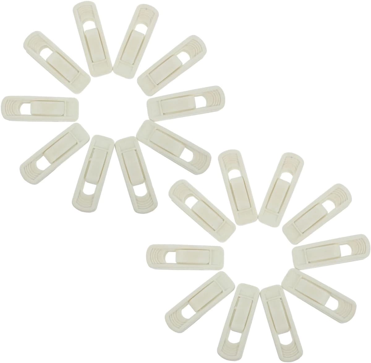 20 Stuks Velvet Hanger Clips met Opening Sterke Antislip Clips voor Fluwelen Kledinghangers Geschikt voor Broeken Rokken Babykleertjes Sokken Sjaals Beige — afbeelding 1