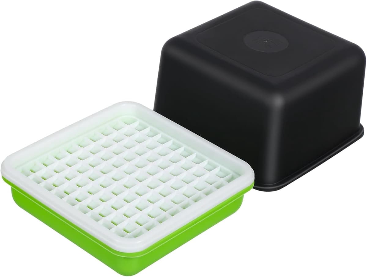 1set Planting Starter Tray Hydroponische Kweekdoos Voor Groenten Voor Thuis Tuinieren Balkon Groentetuin Duurzaam Kweektray Voor Mungboon Spruiten — afbeelding 1