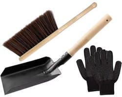 1set Handveger Schep Voor Haardreiniging Handvat Brandwerende Handschoenen Voor Haard Kachelonderhoud