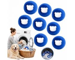 8x Wasmachines Ballen - Anti-Pluis & Verwijder Huisdier Haar