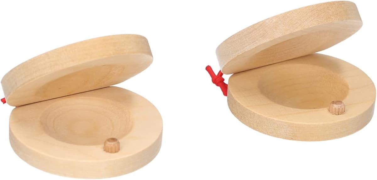 Castanet Paar Castagnetten Houten Castagnetten Vingerkleppen Muziekinstrument — afbeelding 1