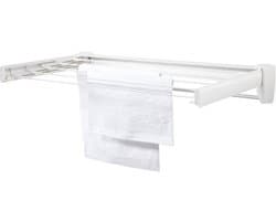 Wanddroogrek 70 x 37,5 x 10 cm – Opvouwbaar en uitschuifbaar – Wit
