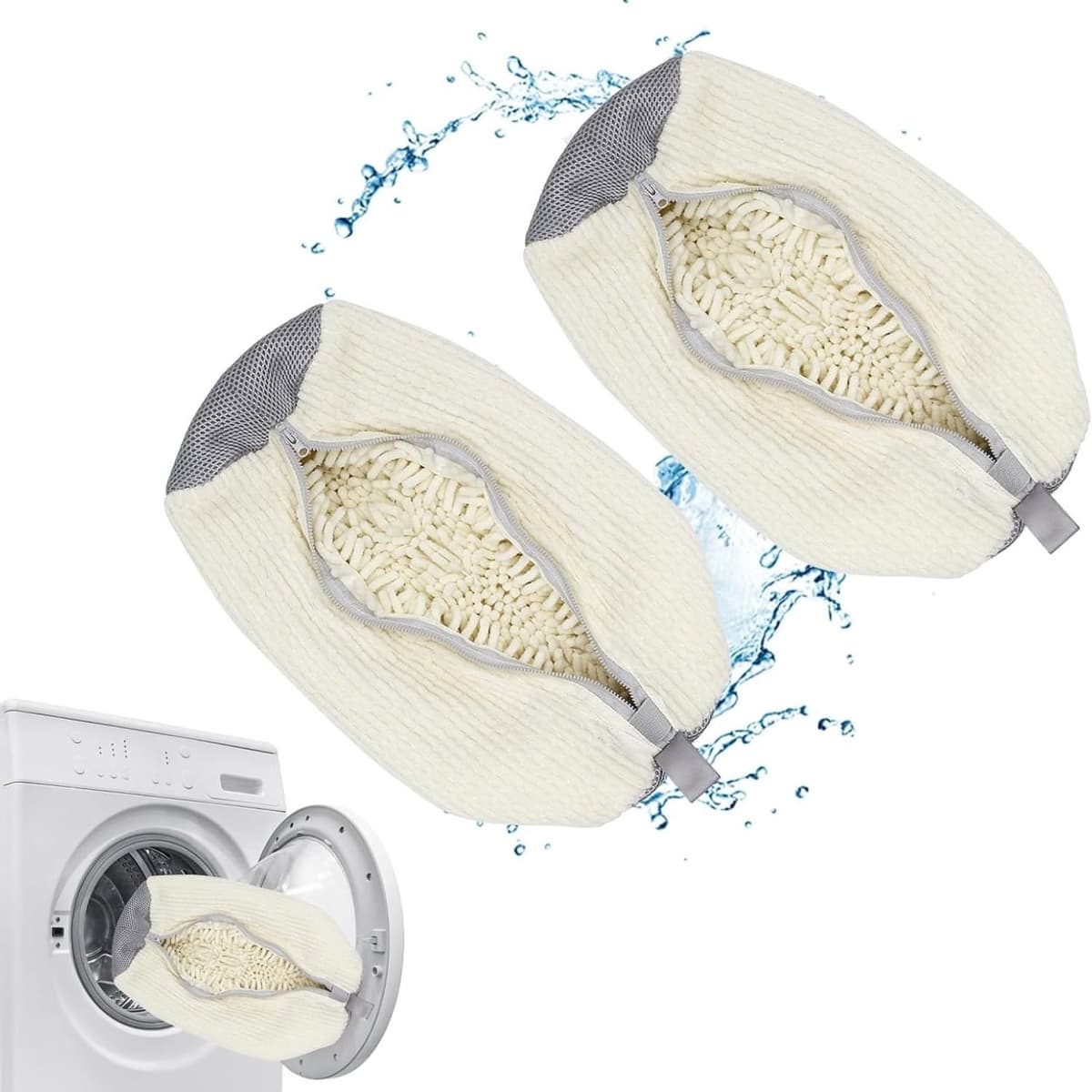 DailySupplies® Herbruikbare Waszak voor Schoenen - Wasnet voor Wasmachine - Sneakers Wassen-2 stuks — afbeelding 1
