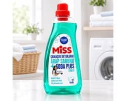 Miss Vloeibaar Wasmiddel Arap Sabunu en Soda Plus 1500ml – 37 Wasbeurten – Voor Bonte en Witte Was Arabische Zeep – Koud Water Formule 20°C