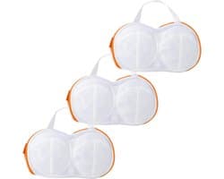 3 Stuks Bh-Waszakken voor Wasgoed - Lingerie - Ondergoed - Bh-Tasset voor Wasmachine met Rits - Dames - 32.5*21cm