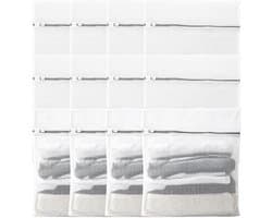 Set van 12 Grote Waszakken 50 x 60 cm, Wasnet voor Wasmachine met Rits, Ideaal voor Jassen, Dekbedden en Reisopslag