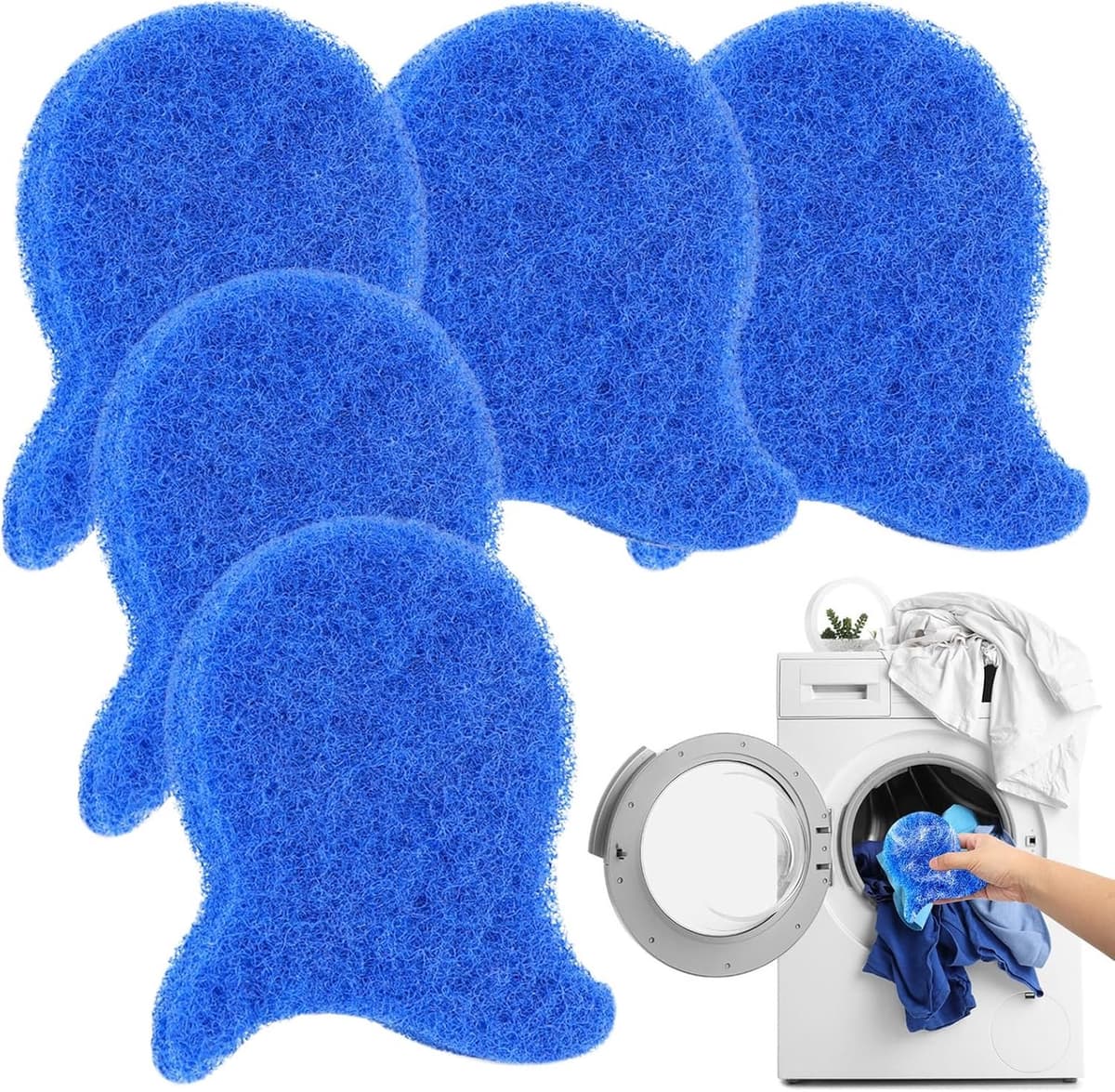 Wasmachine, 5 stuks, dierenhaarverwijderaar en haarvanger — afbeelding 1