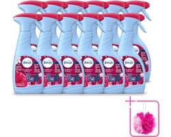 12 x Febreze – Textielspray – Robijn Jasmijn – 500 ml - Bulkverpakking - Textielverfrisser - Douchemop - Textielgeur